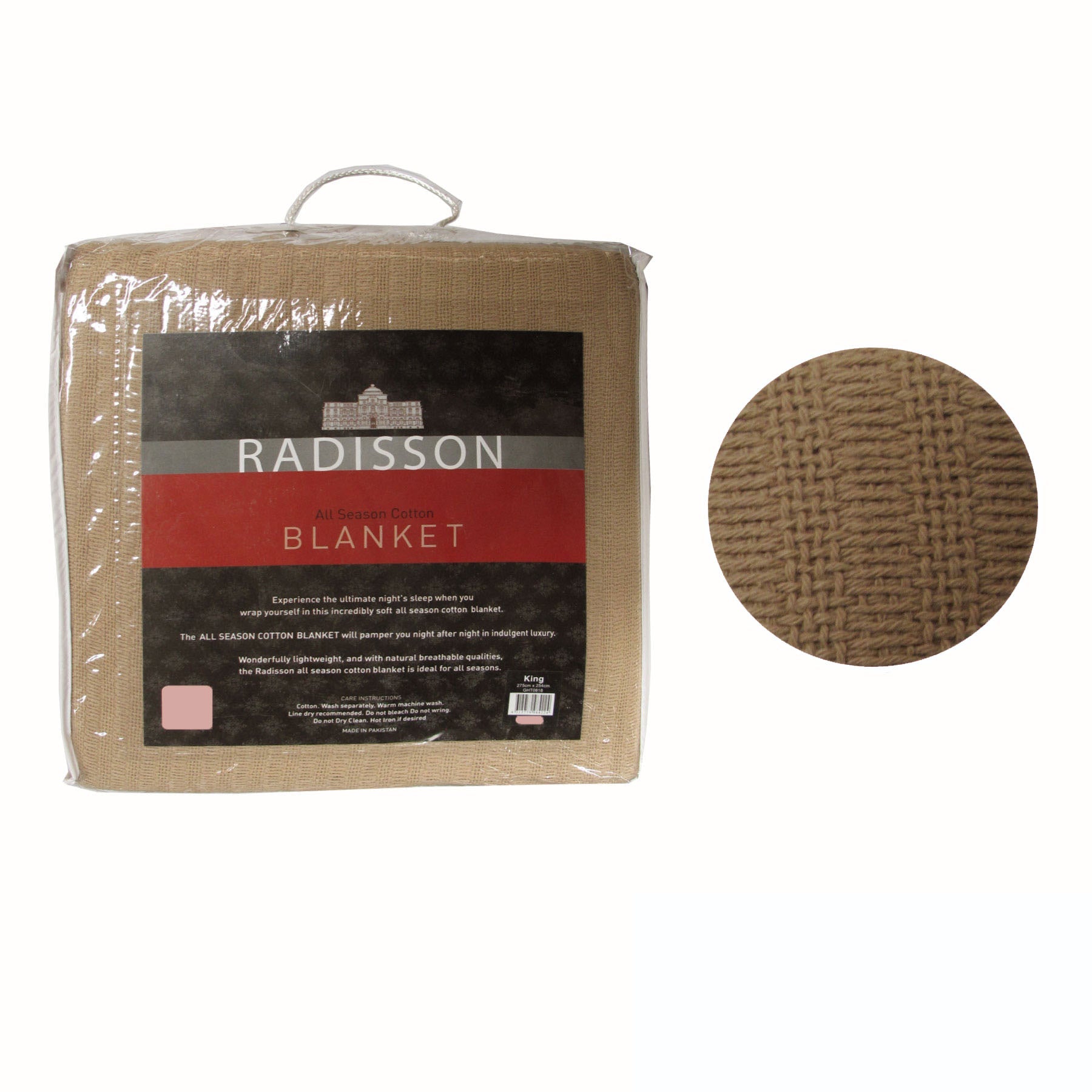 Radisson All Season Cotton Blanket Latte SINGLE - NuSea